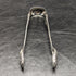 1864 British Antique Sterling Silver Sugar Tong Scotland